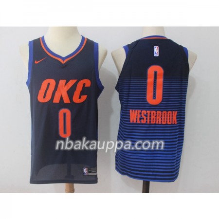 Oklahoma City Thunder Russell Westbrook 0 Nike 2017-18 Tummansininen Pelipaidat Swingman - Miesten